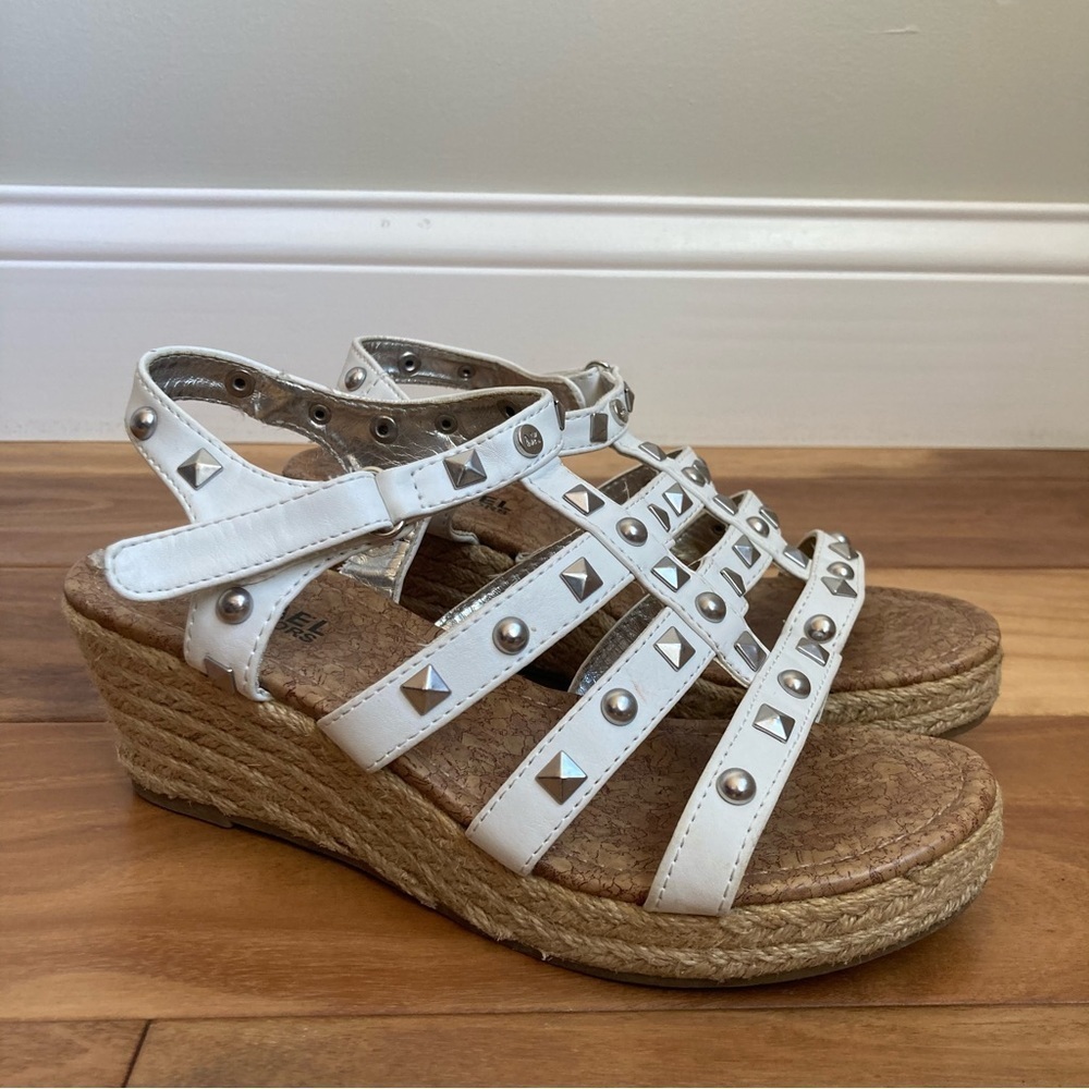 Michael Michael Kors White Studded Espadrille Wedges 4